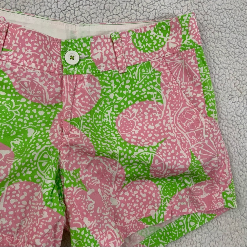 Lilly Pulitzer The Callahan Short Limeade Cheat Ya Size 4 Pink Green Preppy - Picture 4 of 15